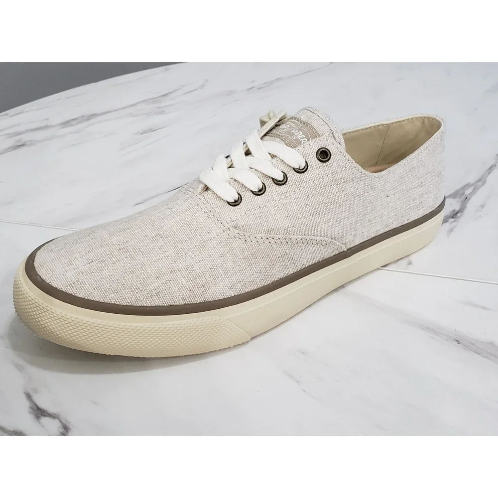 NEW MEN'S 9.5 - Sperry Men's SeaCycled Striper‎ II CVO Trainer Natural Taupe